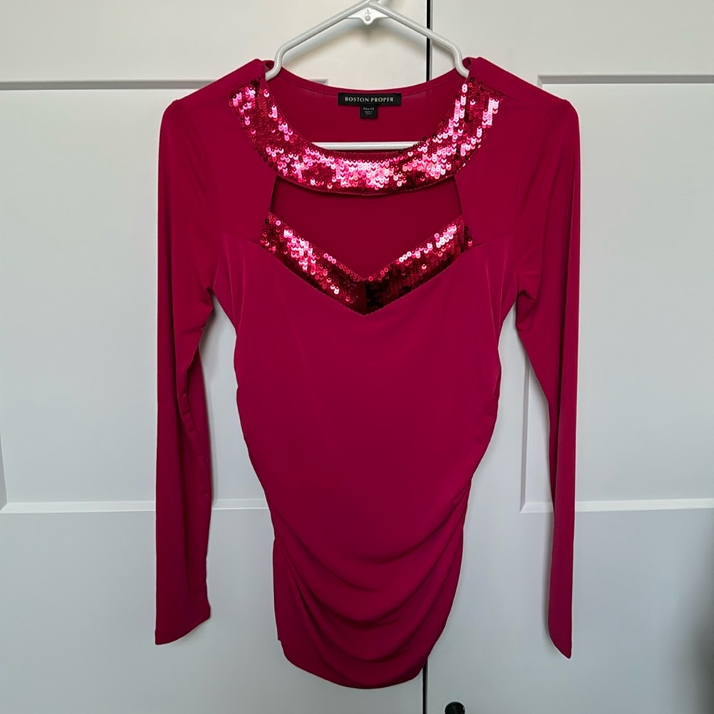 Boston Proper sequin top